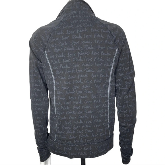 🛍️3/$40 Pink Victoria’s Secret Yoga Black Logo Pullover Sweatshirt  Size Small - Picture 4 of 5